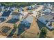 Aerial view of home, highlighting its location in a serene neighborhood and spacious backyard at 1141 Bethpage Dr., Myrtle Beach, SC 29579