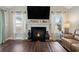 Close-up of fireplace with decorative bears and mantle in a cozy living room setting at 1141 Bethpage Dr., Myrtle Beach, SC 29579