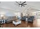 Living room with vaulted ceiling, hardwood floors, and open floor plan at 1141 Bethpage Dr., Myrtle Beach, SC 29579