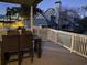 Evening view from deck with seating area at 175 Saint Clears Way # 23A, Myrtle Beach, SC 29572