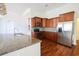 Spacious kitchen with stainless steel appliances and granite countertops at 2117 Mirabel Ct., North Myrtle Beach, SC 29582