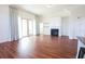 Living room with fireplace and access to backyard patio at 2117 Mirabel Ct., North Myrtle Beach, SC 29582