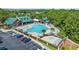 Aerial view of community pool and clubhouse at 2404 Thoroughfare Dr. # 2404, North Myrtle Beach, SC 29582