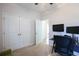 Bedroom with double doors and home office space at 262 Ole Maple St., Loris, SC 29569