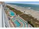 Aerial view showing oceanfront location and resort amenities at 2801 S Ocean Blvd. S # 241, North Myrtle Beach, SC 29582