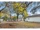 Large backyard with mature trees and shed at 316 N Highland Ave., Myrtle Beach, SC 29577