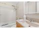 Clean bathroom with shower/tub combo and vanity at 316 N Highland Ave., Myrtle Beach, SC 29577