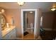 Bathroom with shower, toilet and vanity at 4819 Walnut St., Loris, SC 29569