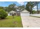 Cozy one-story home featuring a brick facade, white siding, and a well-manicured front yard at 5933 Rahnavard Blvd., Myrtle Beach, SC 29588