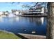 Scenic water view with ducks, a fountain, and charming homes, highlighting the peaceful and picturesque neighborhood at 6001-1709 South Kings Hwy., Myrtle Beach, SC 29575