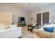 Cozy living room featuring comfy sofas, a coffee table, and a large TV at 603 Hatteras River Rd., Myrtle Beach, SC 29588