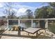 Deck with lounge chair overlooking water at 6624 Lagoon Pl., Myrtle Beach, SC 29572