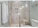 Large walk-in shower with built-in seat at 6624 Lagoon Pl., Myrtle Beach, SC 29572