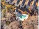 Aerial view of community pool and surrounding homes at 670 2Nd Ave. N, North Myrtle Beach, SC 29582