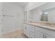 Bathroom with double vanity, granite countertop and tile flooring at 1113 Mary Read Dr., North Myrtle Beach, SC 29582