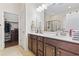 Double vanity bathroom with walk-in shower at 1400 Rainsbrook Ct., Conway, SC 29526