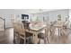 Open-concept dining area adjacent to the living room, perfect for entertaining at 1514-A S Ocean Blvd., Surfside Beach, SC 29575