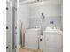 Functional laundry room with a washer, dryer, and storage space, making chores a breeze at 1514-A S Ocean Blvd., Surfside Beach, SC 29575
