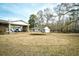 Large backyard with detached workshop and covered patio at 155 Busbee St., Conway, SC 29526