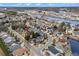 Aerial view showing house location and waterway at 1625 Crosswinds Ave., North Myrtle Beach, SC 29582