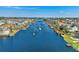 Aerial view of houses and waterway with boats at 1625 Crosswinds Ave., North Myrtle Beach, SC 29582