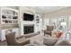 Living room with fireplace and built in shelving at 1625 Crosswinds Ave., North Myrtle Beach, SC 29582