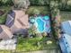 Aerial view showing house, pool, and backyard at 1671 Arundel Rd., Myrtle Beach, SC 29577