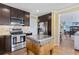 Kitchen with stainless steel appliances and butcher block island at 1671 Arundel Rd., Myrtle Beach, SC 29577