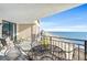 Stunning balcony view of the ocean and beach at 1690 North Waccamaw Dr. # 807, Garden City Beach, SC 29576