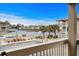 Balcony view of the community pool and lake at 1801 N Ocean Blvd. # F-1, North Myrtle Beach, SC 29582