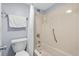 Clean bathroom with a tub and shower at 1801 N Ocean Blvd. # F-1, North Myrtle Beach, SC 29582