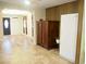 View of kitchen with white refrigerator and wood flooring at 187 Stephen Dr., Hemingway, SC 29554