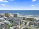 Aerial view shows oceanfront property and community at 200 53Rd Ave. N # 501, North Myrtle Beach, SC 29582