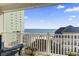 Spacious balcony overlooking the ocean and beach at 200 53Rd Ave. N # 501, North Myrtle Beach, SC 29582