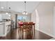 Dining room with dark wood floors and a table for six at 2579 Allen Dew Rd., Conway, SC 29527