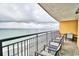 Balcony with an ocean view and seating area at 2600 N Ocean Blvd. # 1410, Myrtle Beach, SC 29577