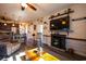 Living room with fireplace and a large flat-screen TV at 2998 Skylar Dr., Myrtle Beach, SC 29577