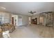 Living room features a spiral staircase and comfortable seating at 300 Mcarthur St., Tabor City, NC 28463