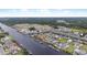 Aerial view of waterfront community with canal and houses at 4528 North Plantation Harbour Dr. # B18, Little River, SC 29566