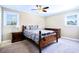 Bedroom with a wooden bed frame and nightstand at 4637 Dogwood St., Loris, SC 29569