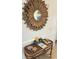 Inviting entryway with unique mirror and wicker console table at 4811 Magnolia Lake Dr. # 105, Myrtle Beach, SC 29577