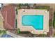 Overhead view of the community swimming pool at 5750 Oyster Catcher Dr. # 932, North Myrtle Beach, SC 29582