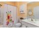 Clean bathroom with shower, toilet, and vanity at 5825 Catalina Dr. # 1234, North Myrtle Beach, SC 29582