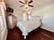 Cozy bedroom with a full-size bed and coastal decor at 6001 - 6004 S Kings Hwy., Myrtle Beach, SC 29575