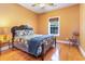 Bedroom with a double bed, hardwood floors and a ceiling fan at 604 Ellis Dr., Conway, SC 29526