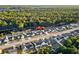 Aerial view showing home's location in a residential neighborhood at 605 West Perry Rd., Myrtle Beach, SC 29579