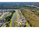 Aerial view of neighborhood with pond and houses at 623 Meadowgrass Ct., Myrtle Beach, SC 29588