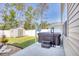 Hot tub and storage shed in fenced backyard at 623 Meadowgrass Ct., Myrtle Beach, SC 29588