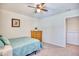 Bedroom with full-size bed, dresser and access to a hallway at 623 Meadowgrass Ct., Myrtle Beach, SC 29588