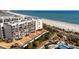 Aerial view of oceanfront building and beach at 645 Sandpiper Run Retreat Beach Circle, Pawleys Island, SC 29585